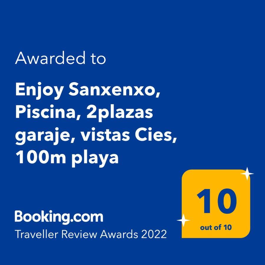 Enjoy Sanxenxo,200M Playa, Balcon Vistas Cies, Piscina & Terraza Azotea,2 Plazas Garaje, 2 Banos, Muy Luminoso, Muy Tranquilo,Muy Equipado, Centrico Apartamento Exterior foto